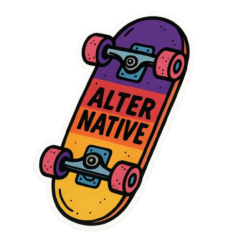 "ALTERNATIVE" SKATEBOARD STICKER