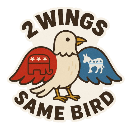 2 WINGS SAME BIRD STICKER