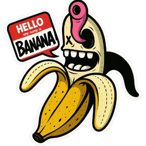 "HELLO MY NAME IS BANANA" STICKER