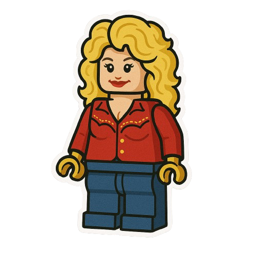 DOLLY PARTON LEGO STICKER