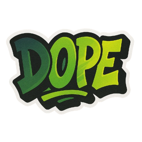 "DOPE" GREEN THEMED STICKER