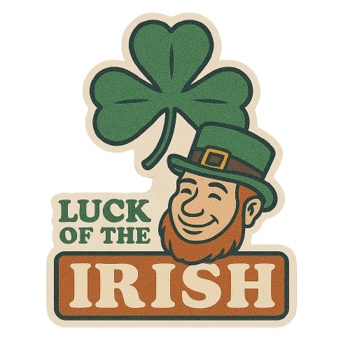 "LUCK OF THE IRISH" STICKER