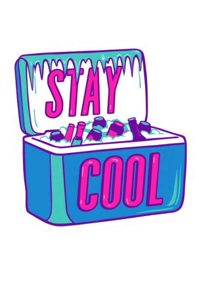 "STAY COOL" COOLER STICKER