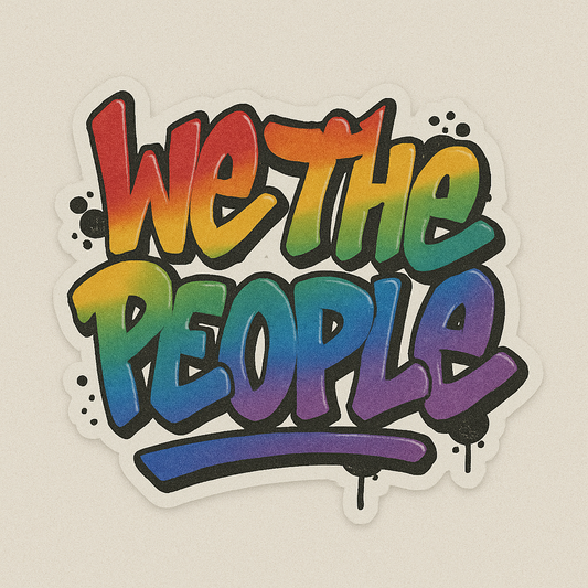 "WE THE PEOPLE" RAINBOW COLOR STICKER