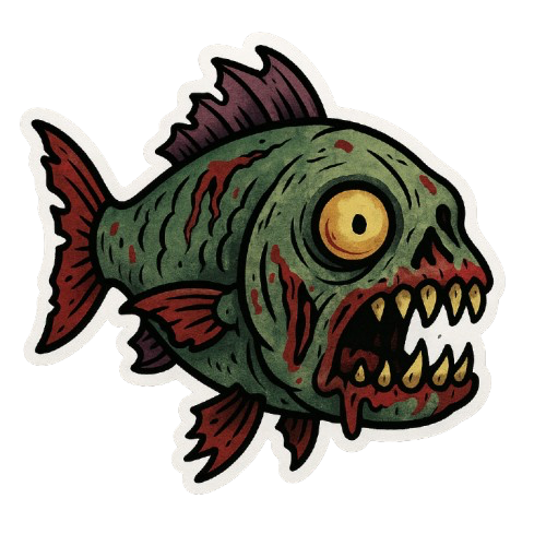 ZOMBIE FISH STICKER